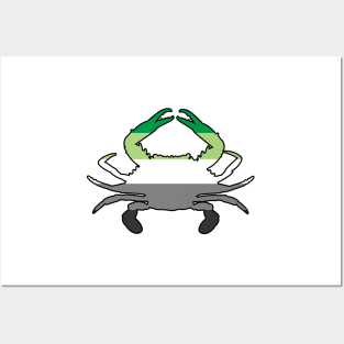 Blue Crab: Aromantic Pride Posters and Art